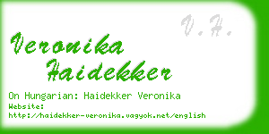 veronika haidekker business card